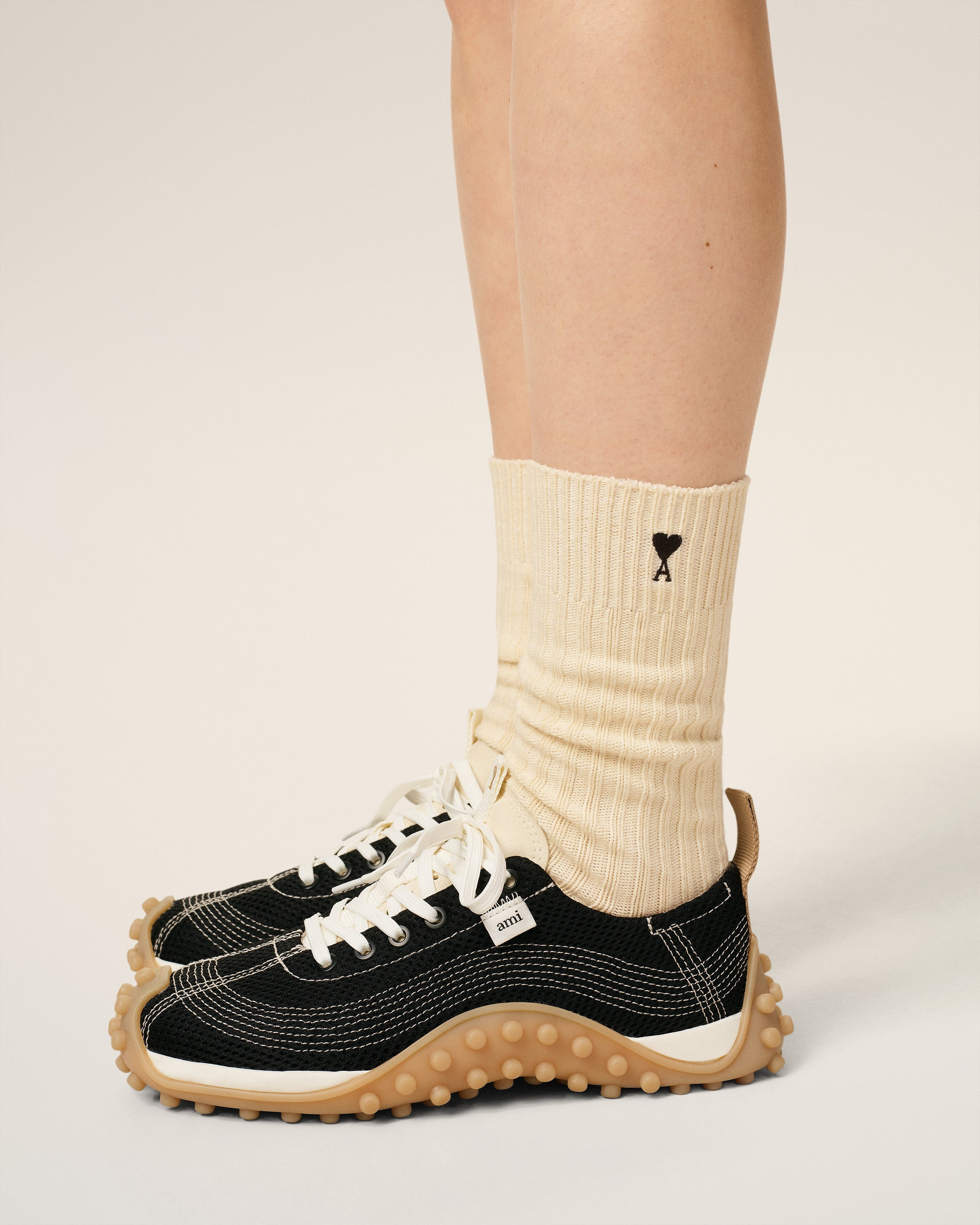 WHITE COTTON THREE PACK  AMI DE COEUR SOCKS - 4
