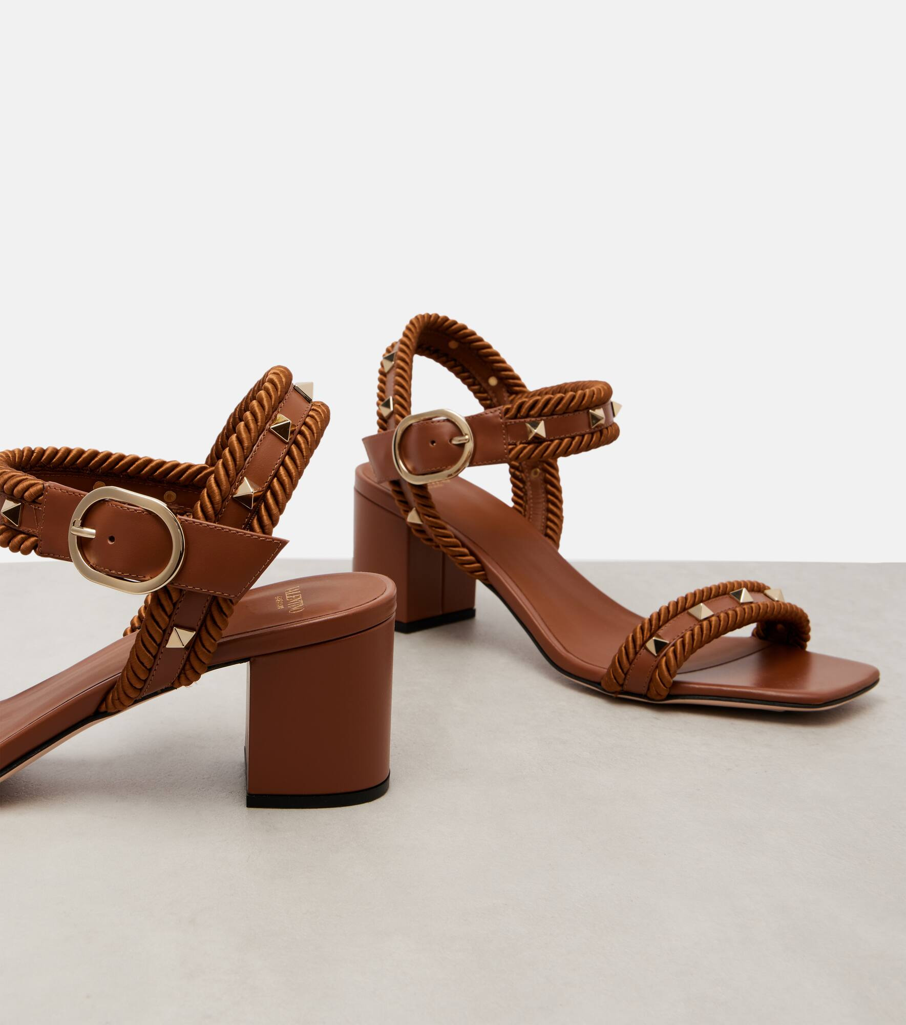 Rockstud Torchon 60 leather sandals - 5
