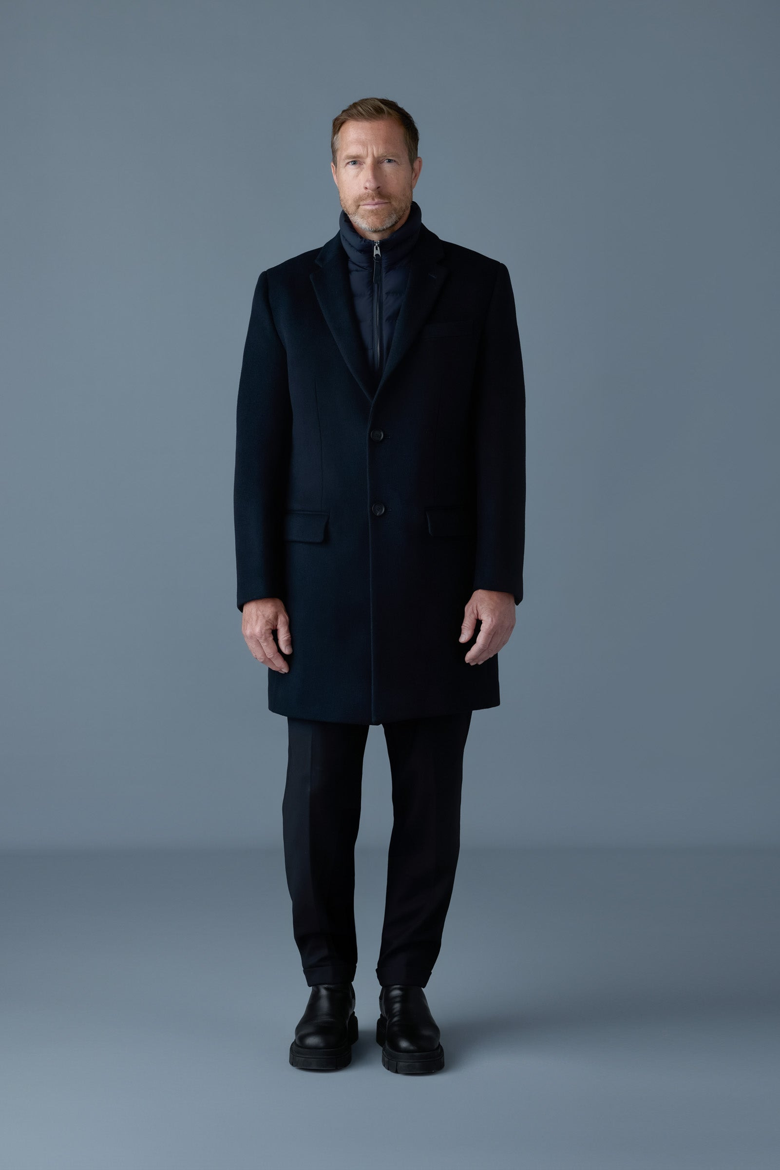 SKAI-SLB 3-in-1 wool coat with removable down liner - 3