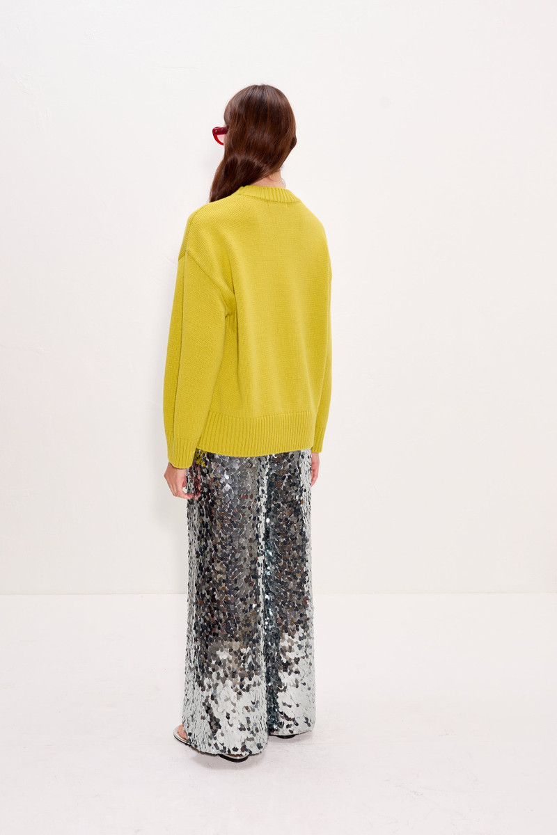 Zira Novelty Sweater In Chartreuse 5