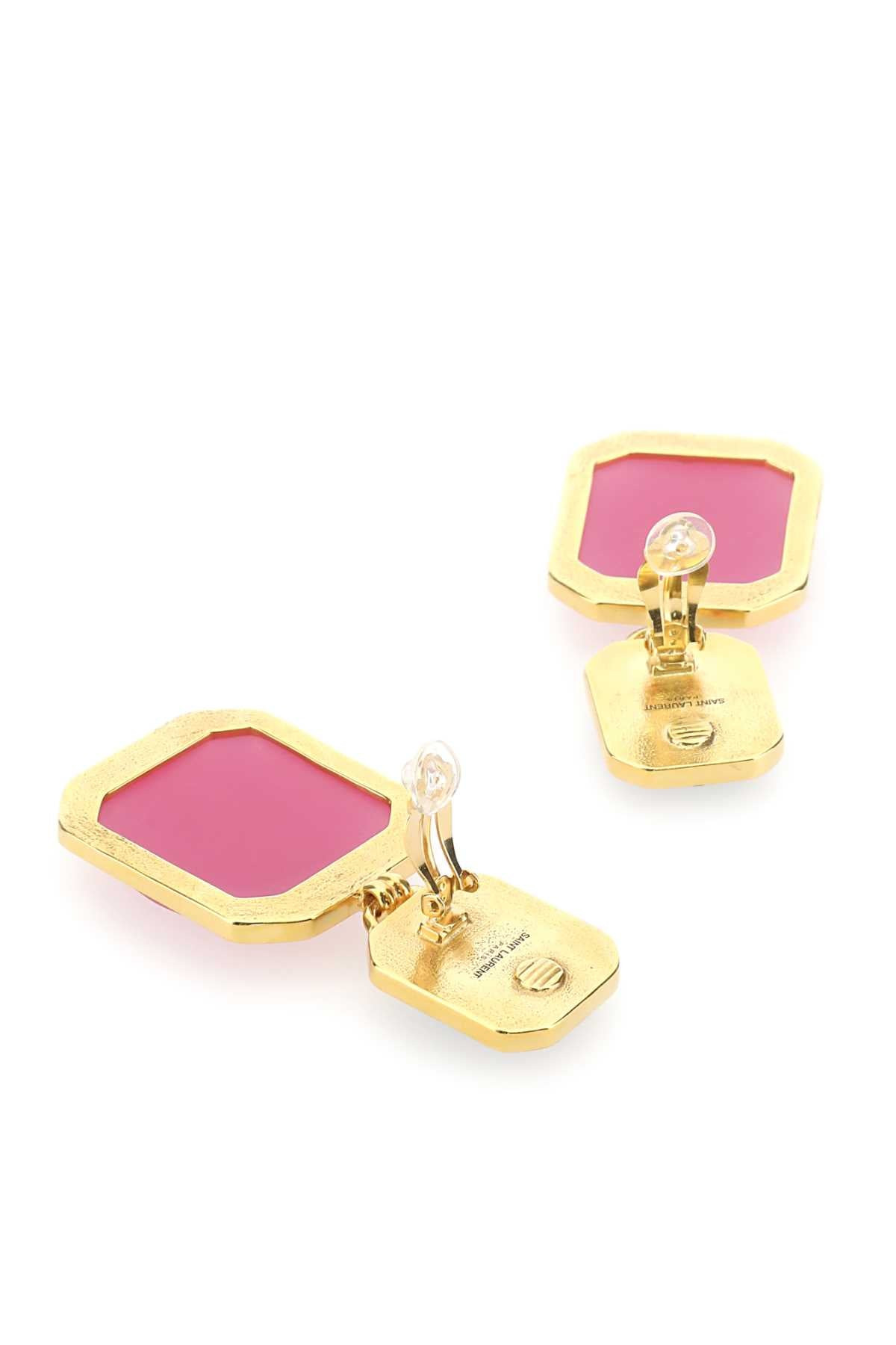 Saint Laurent Women Golden Metal Earrings - 3
