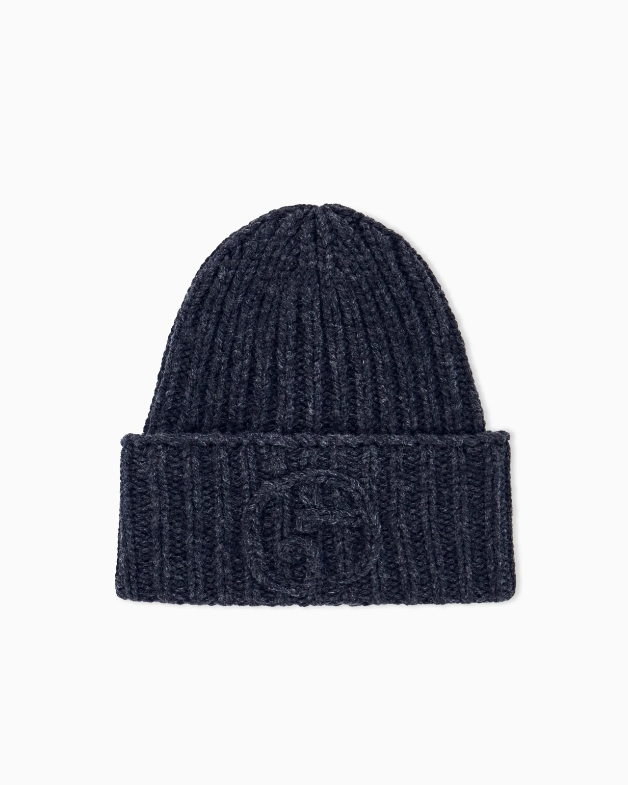 BEANIE HAT IN RIBBED CAMEL WOOL - 1