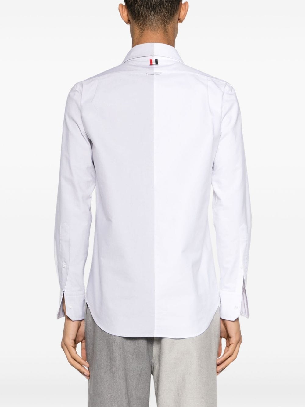 colour-block cotton shirt - 4