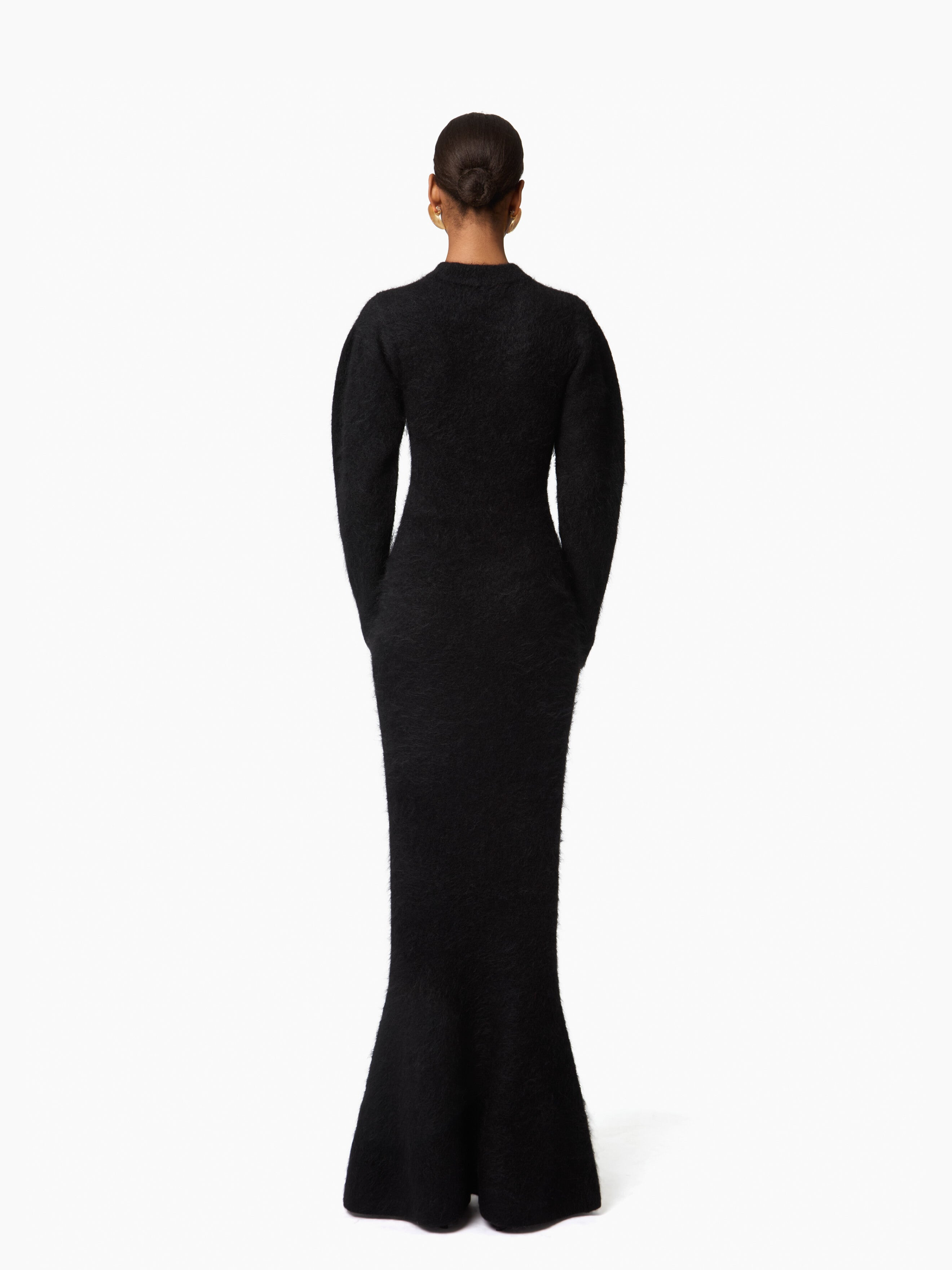 Long Dress In Wool-Alpaca Blend - 4