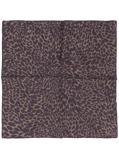 TOM FORD animal-print silk scarf outlook