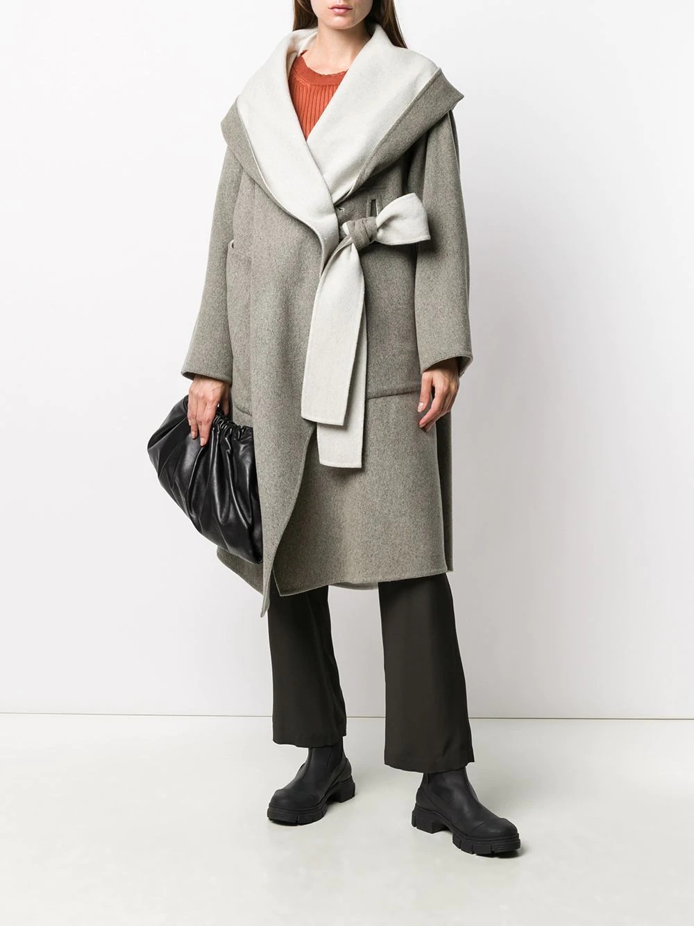 oversized wrap coat - 6