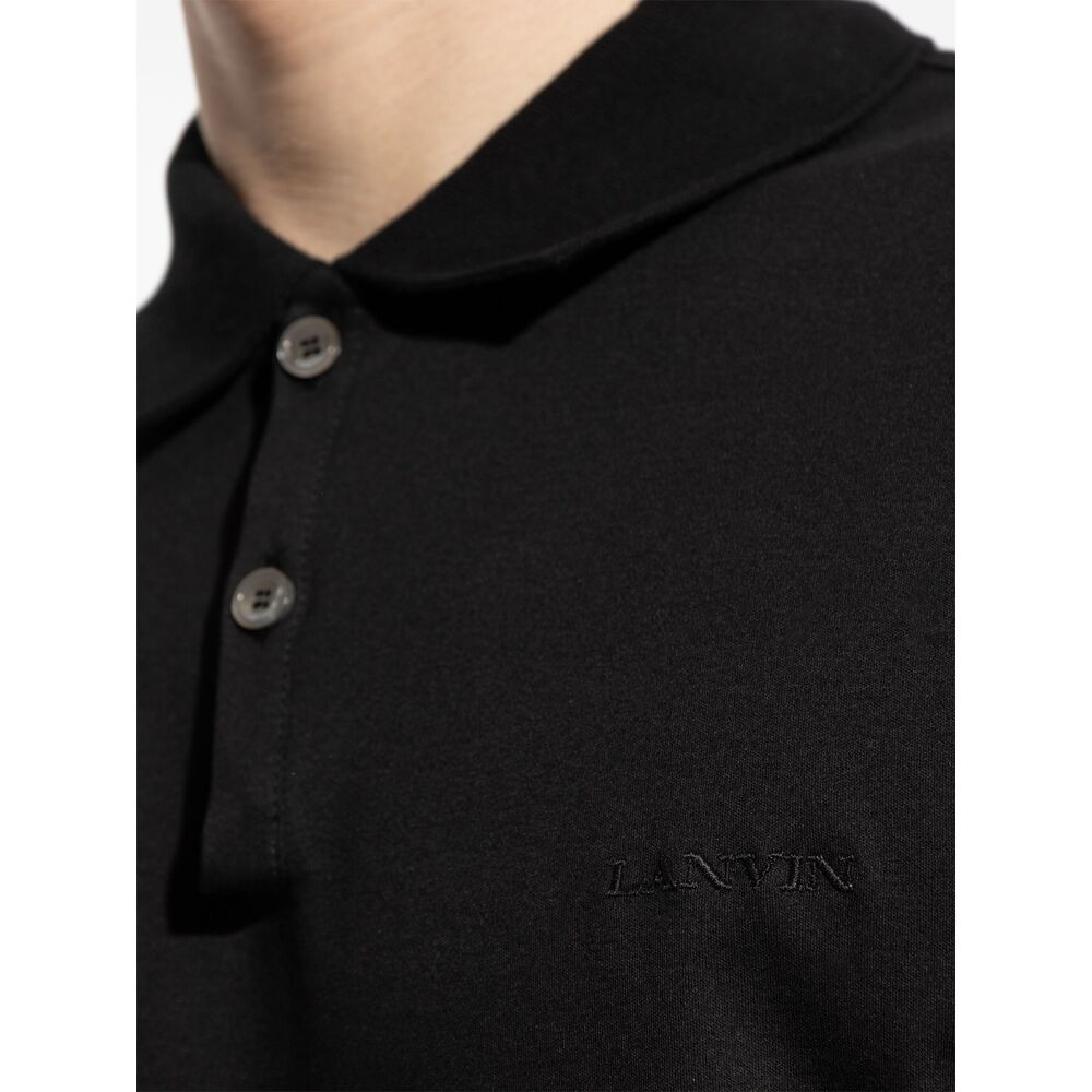 Lanvin Black Polo Shirts Men - 3