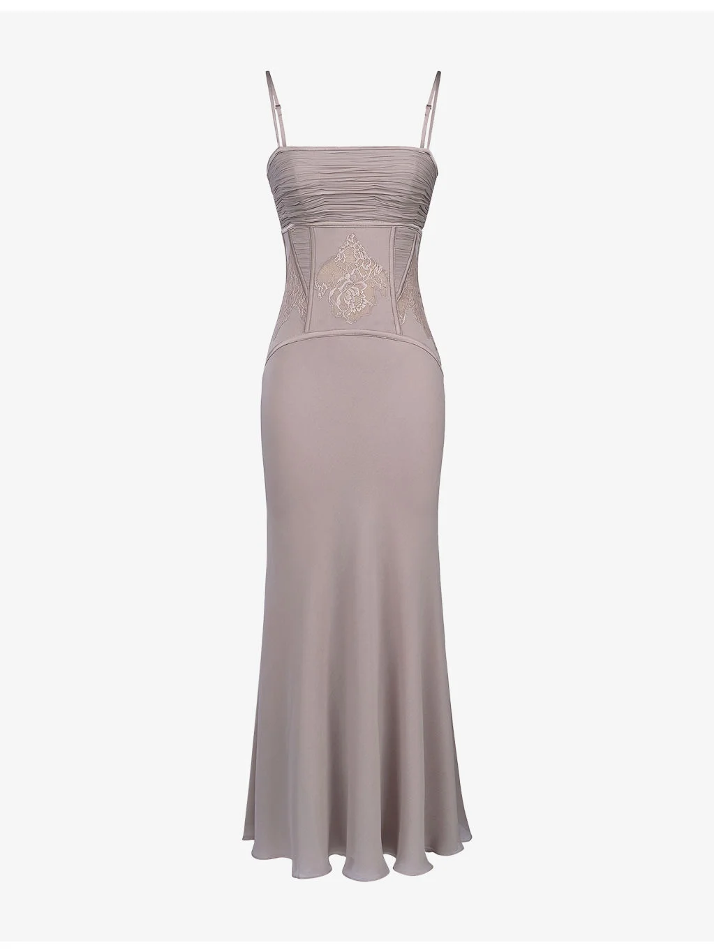 Catalina Lace-Trim Georgette Maxi Dress - 1