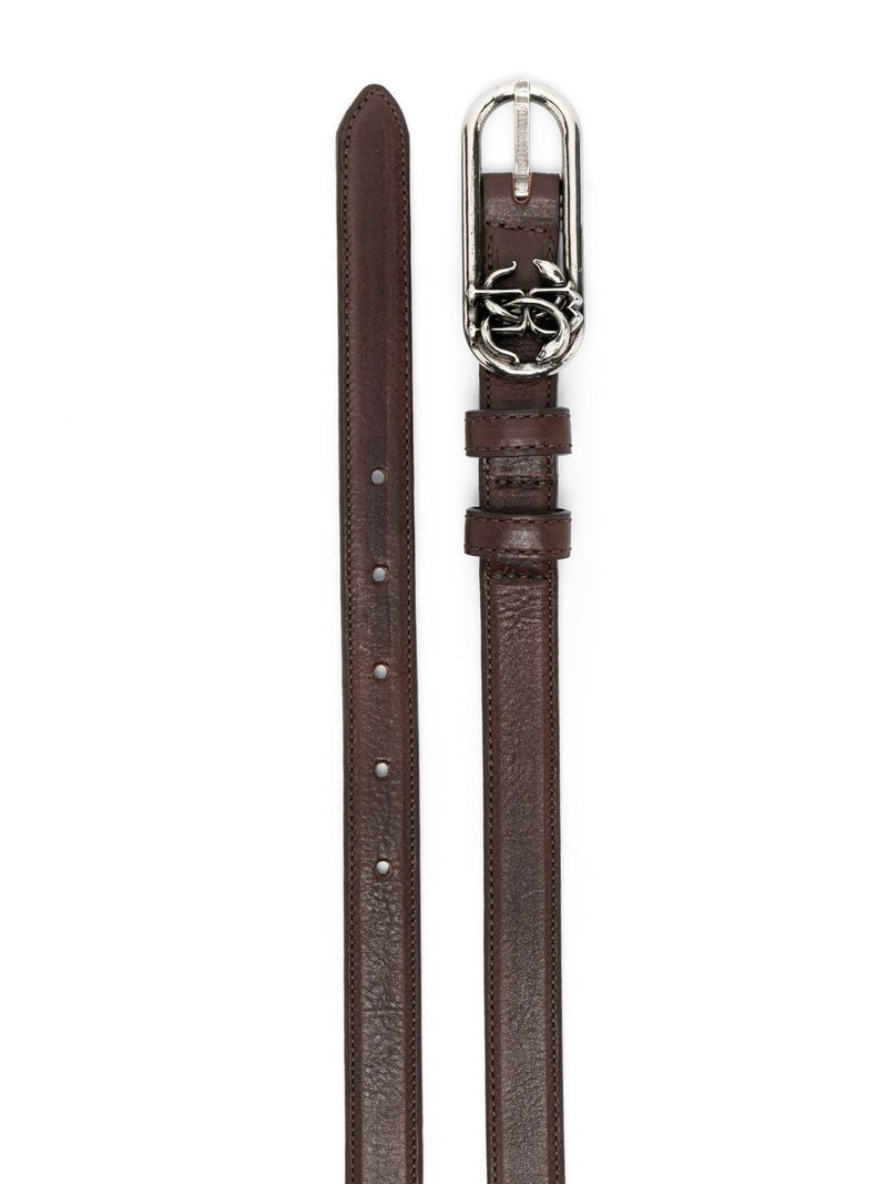 Roberto Cavalli logo-buckle leather belt outlook