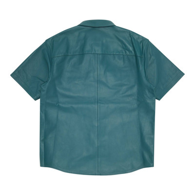 Supreme Supreme Short-Sleeve Leather Work Shirt 'Dusty Teal' outlook