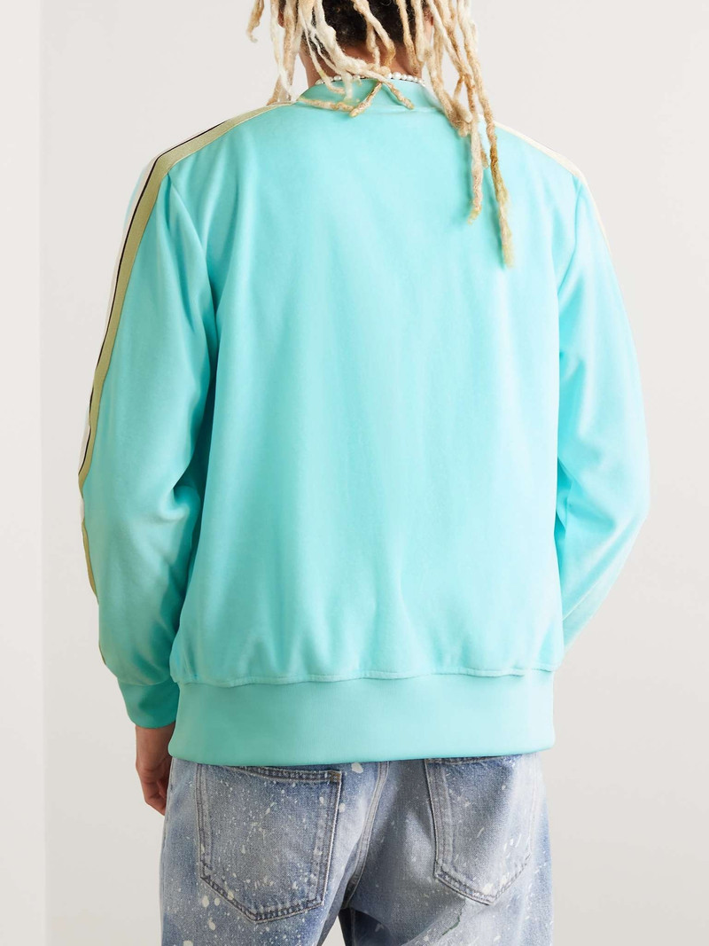 Logo-Embroidered Striped Cotton-Blend Chenille Track Jacket 3