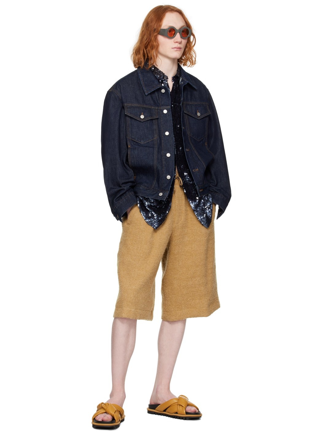 Navy Embellished Shirt - 4