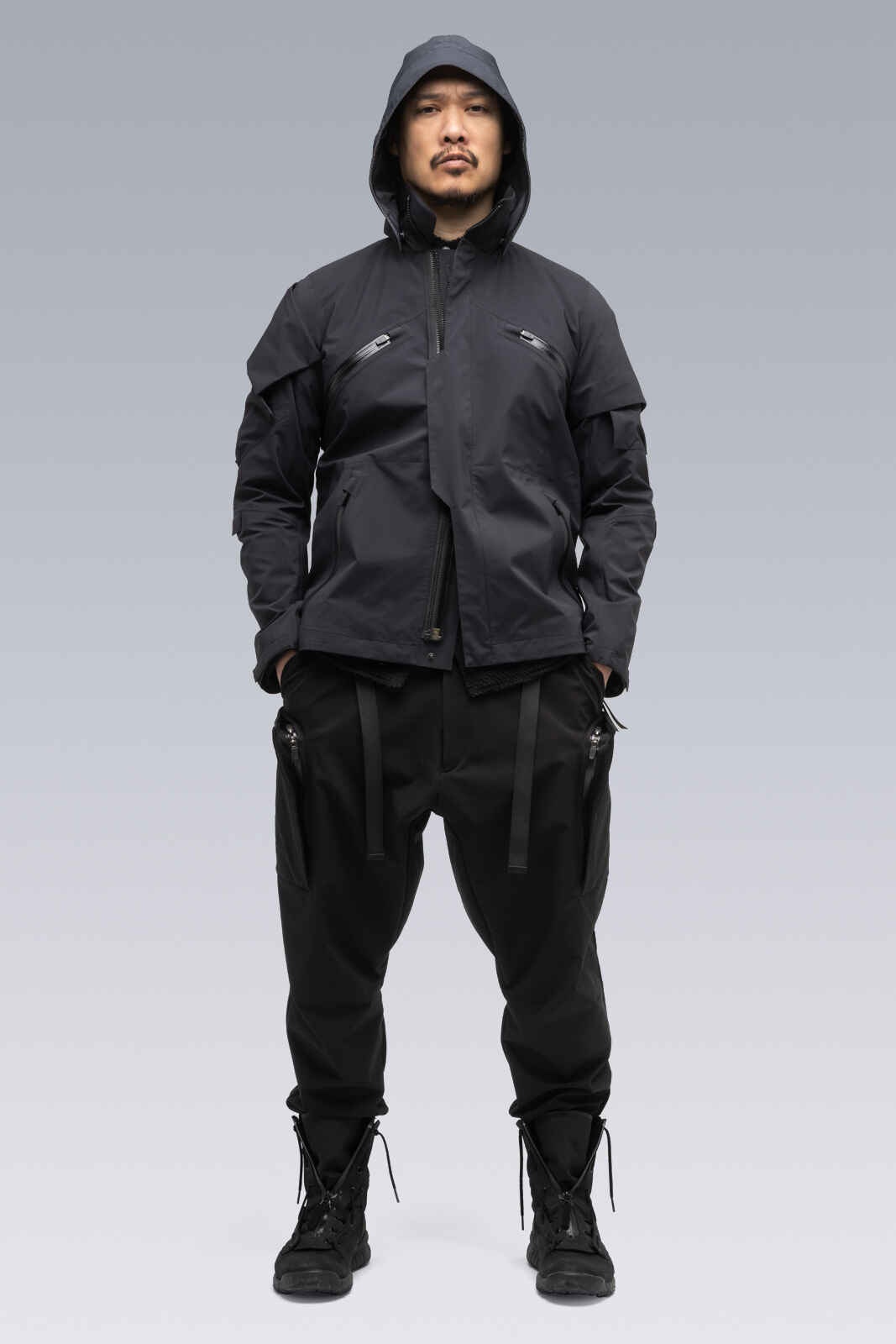 J1B-GT 3L Gore-Tex Pro Interops Jacket White (2 hoods: White & Black) - 14