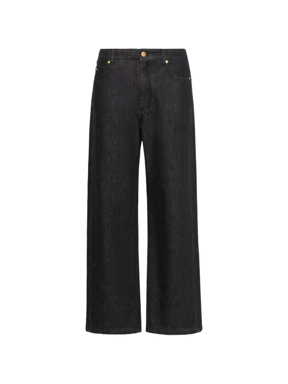 button-up wide-leg jeans - 1
