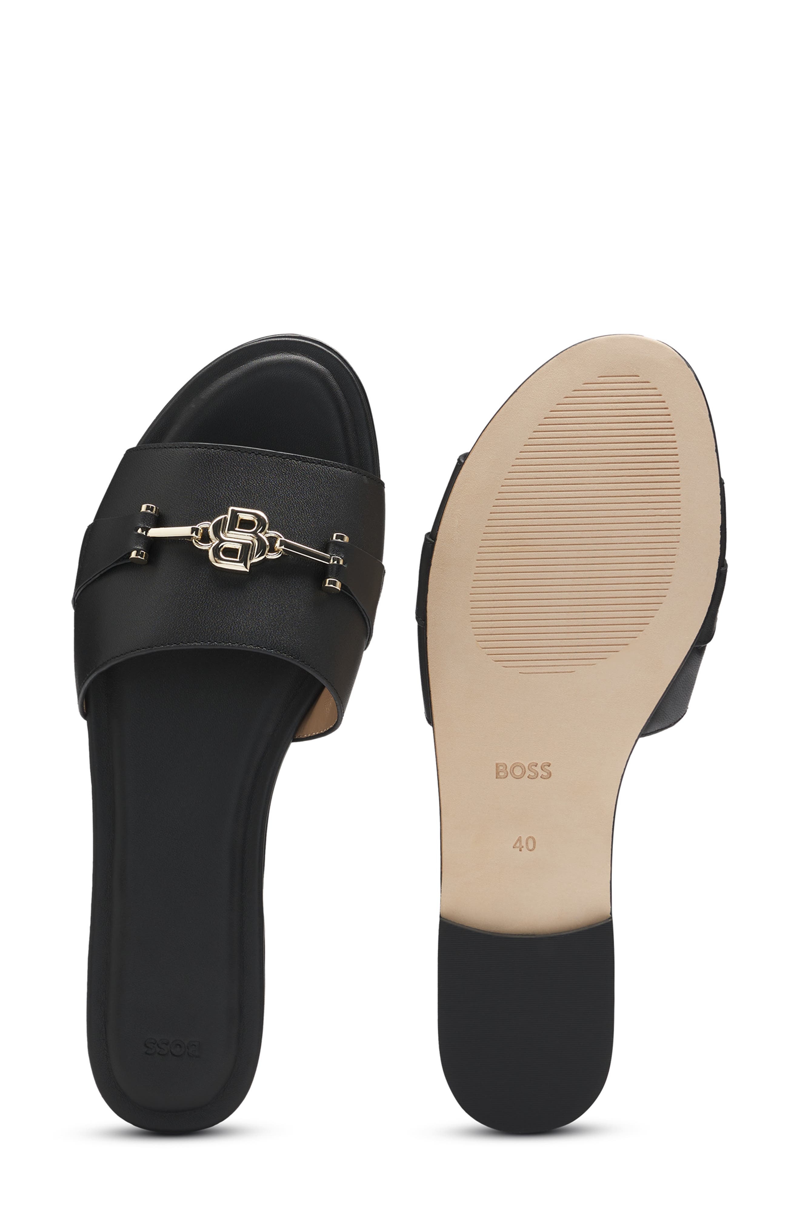 BOSS Emberlyn Slide Sandal in Black at Nordstrom - 6