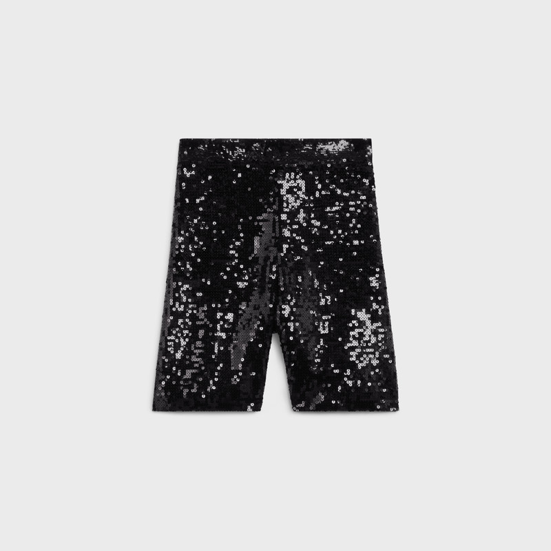 EMBROIDERED CYCLING SHORTS IN UNDERPINNING VISCOSE 1