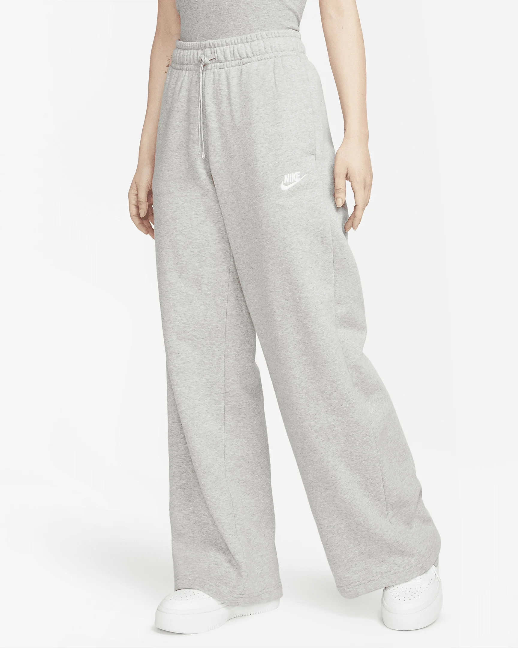 Nike Sportswear Club Fleece Women's Mid-Rise Wide-Leg Sweatpants - 1