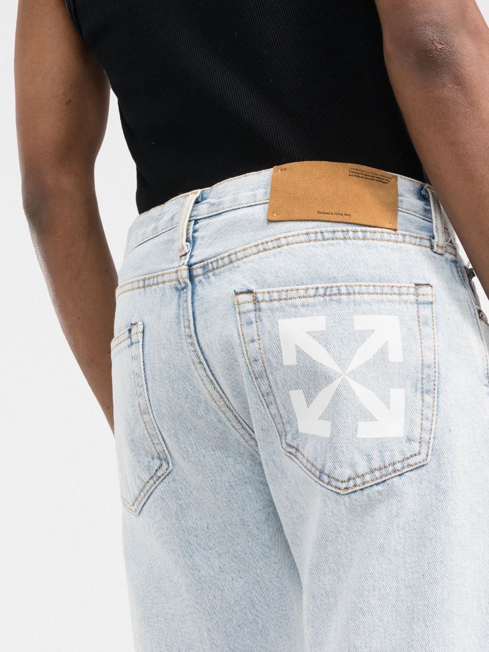 Arrows-logo straight leg jeans - 5