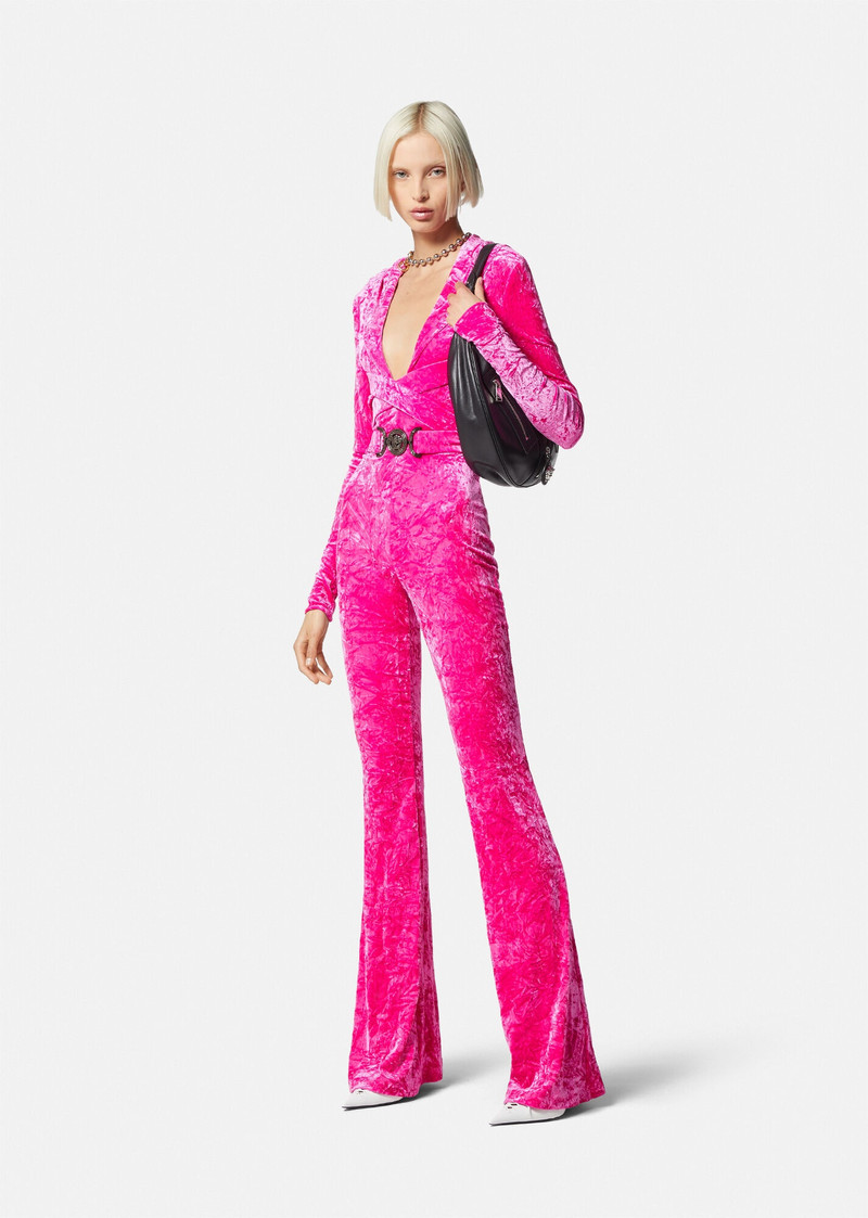 VERSACE Medusa Biggie Velvet Hoodie Jumpsuit outlook