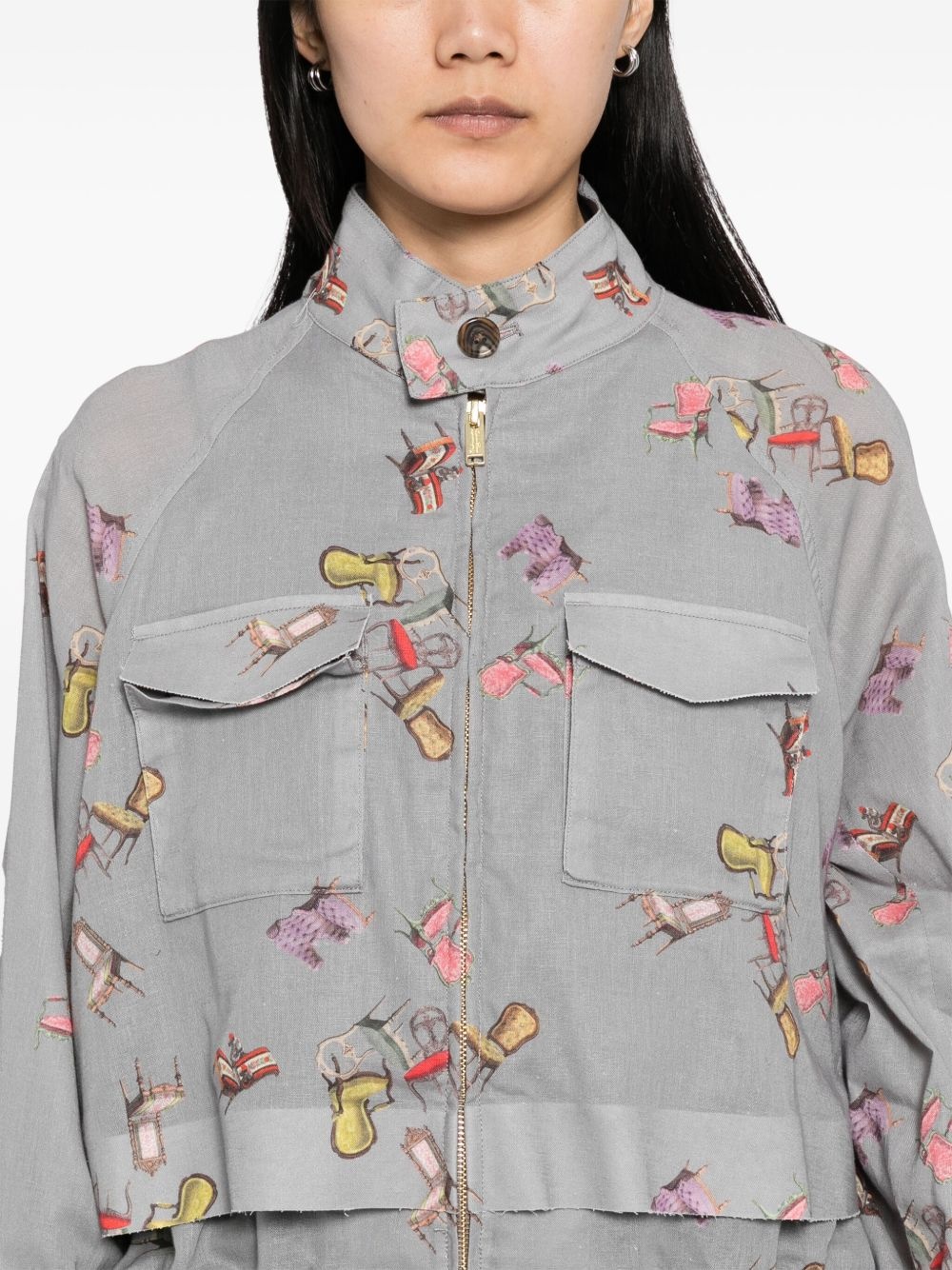 graphic-print bomber jacket - 5