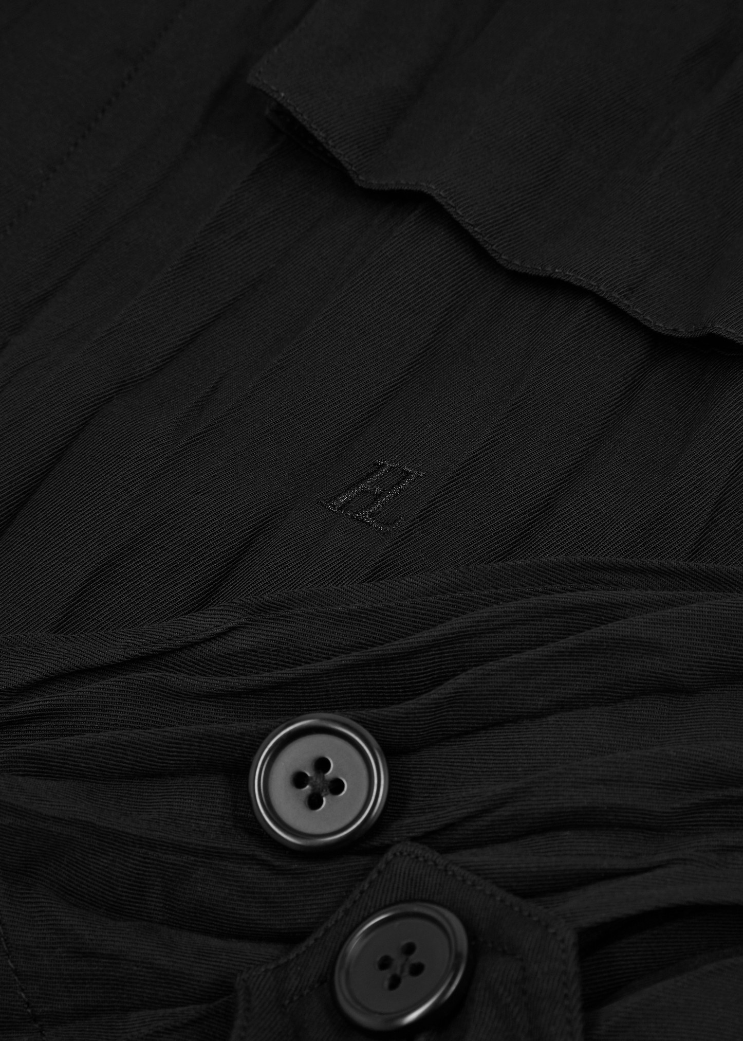 Crinkled twill overshirt - 5