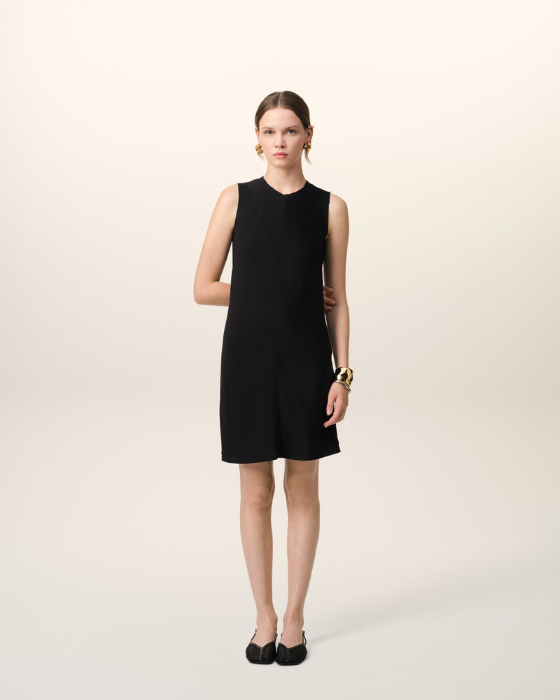 AMI Paris BLACK STRAIGHT SHORT DRESS outlook