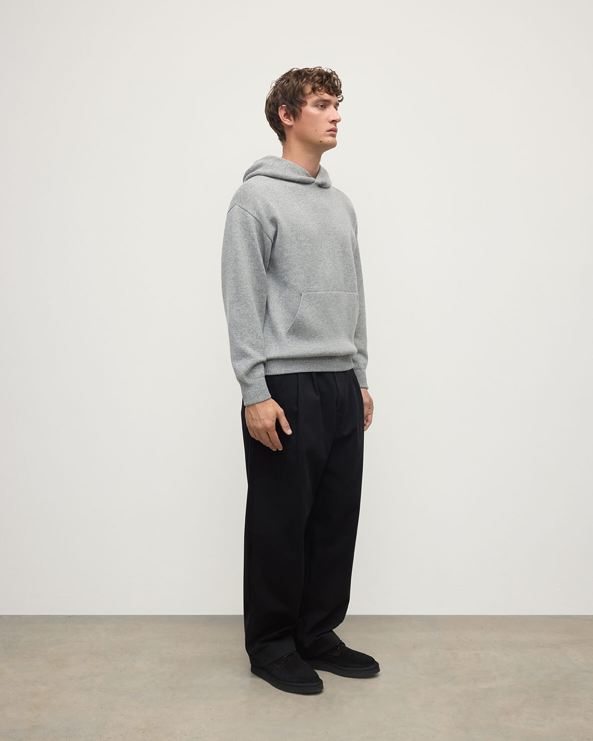 Light Grey Cashmere Hoodie - 5