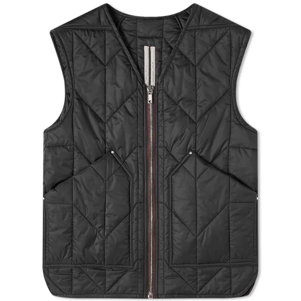 Rick Owens Quilted Snap Front Vest - 1