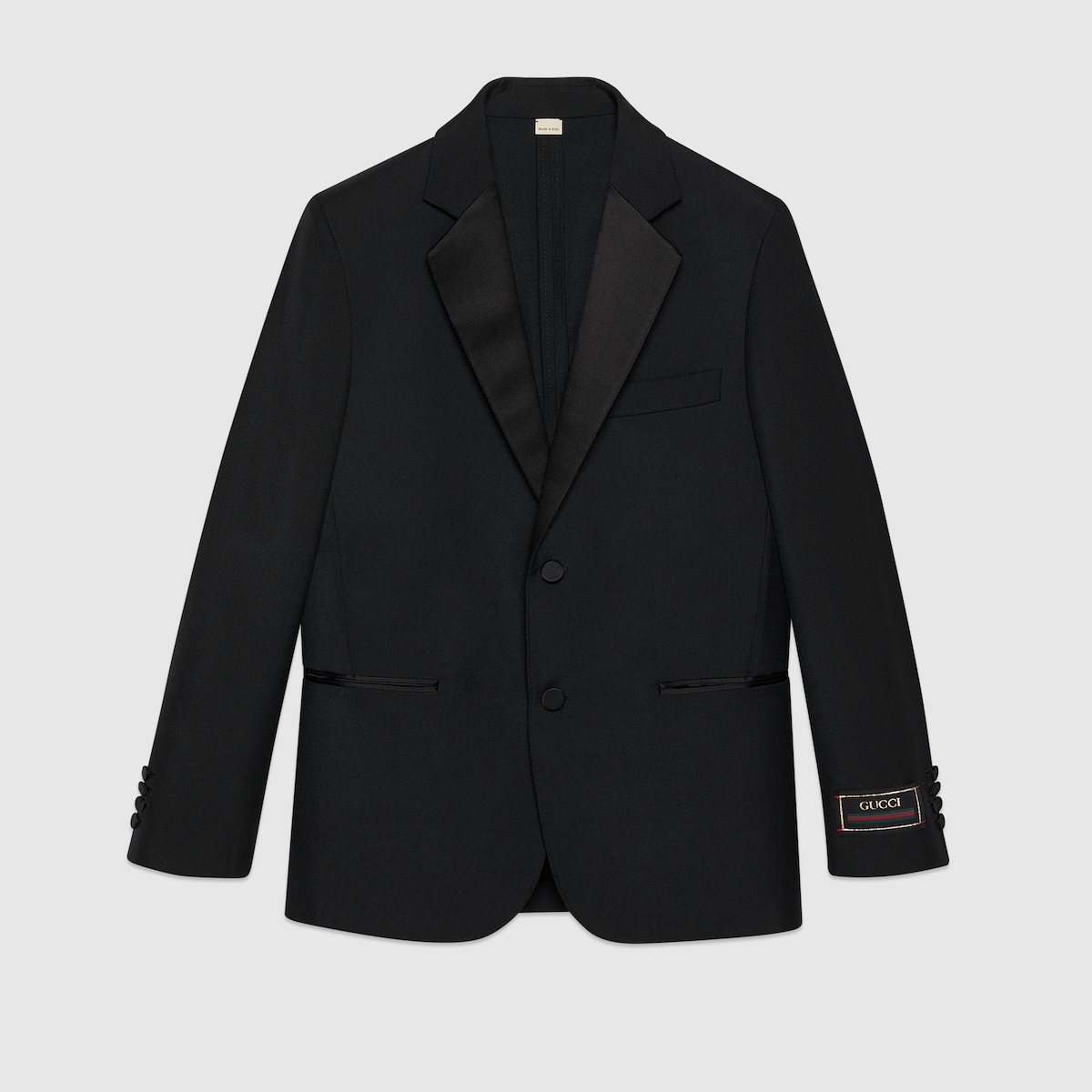 Wool twill jacket with Interlocking G - 1