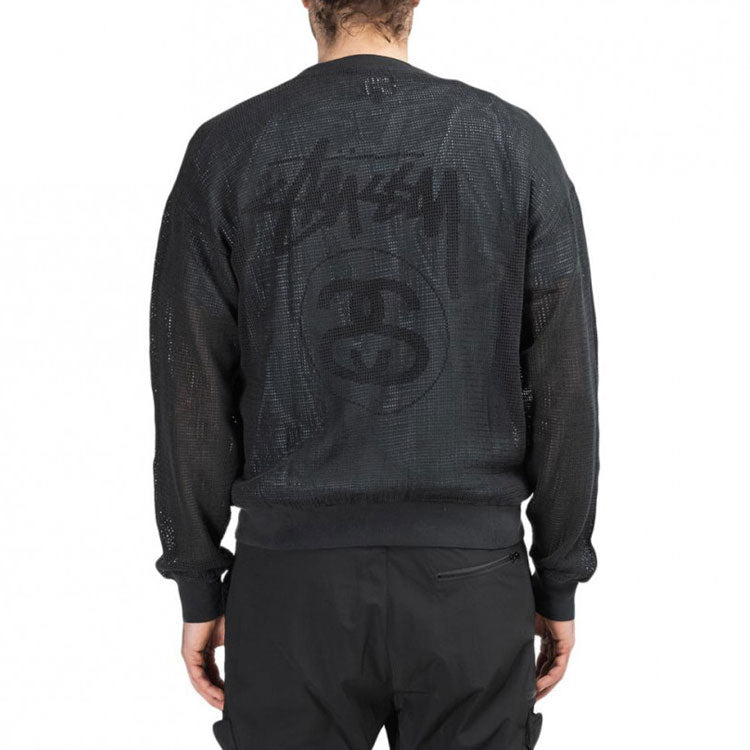 Stussy Pig. Dyed Cotton Mesh Crew 'Black' 1140210 - 4
