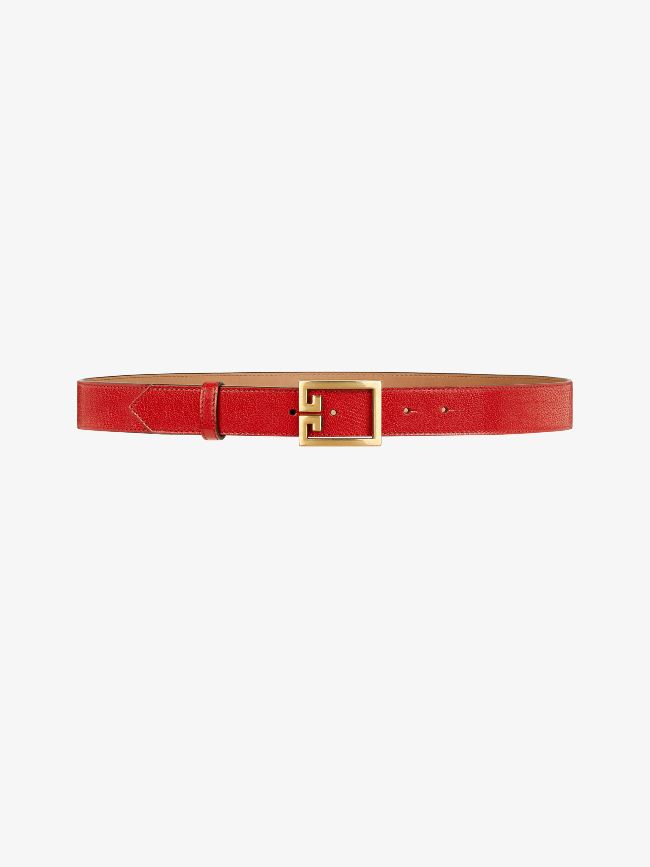 Double G belt in grained leather - 1