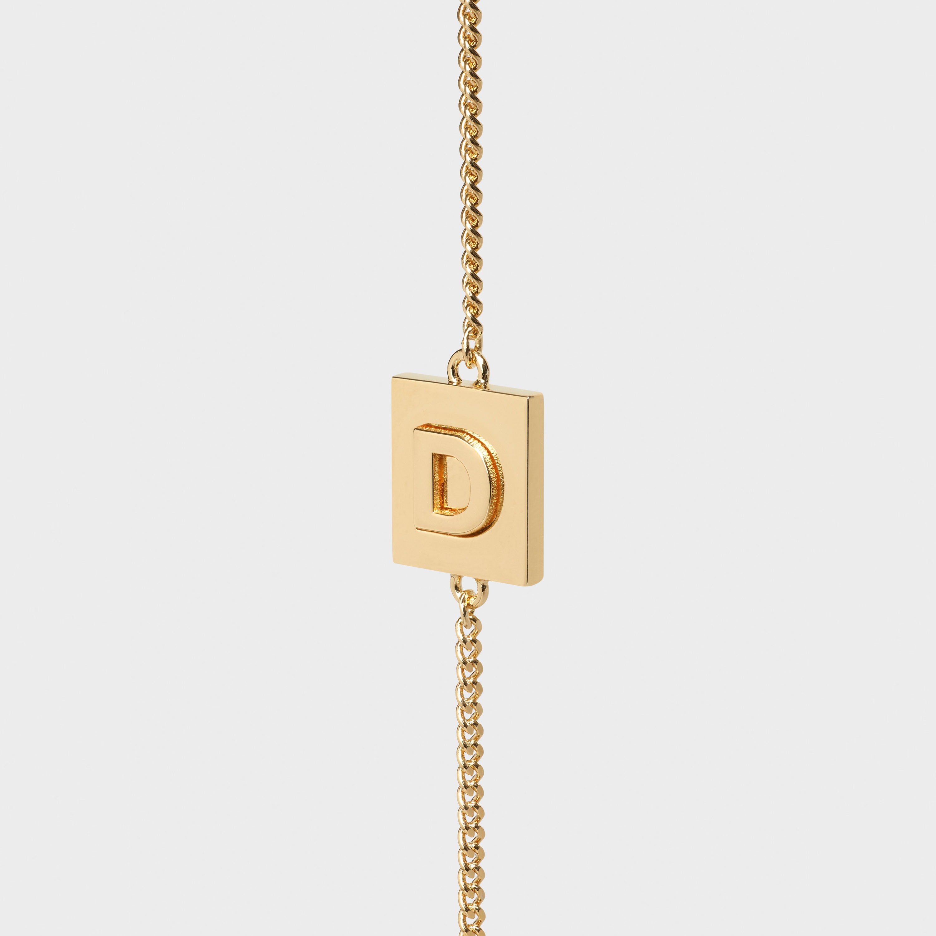 Alphabet D Bracelet in Brass - 1