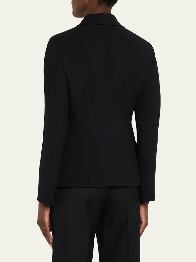 AKRIS Delia Single-Breasted Wool Double-Face Jacket outlook