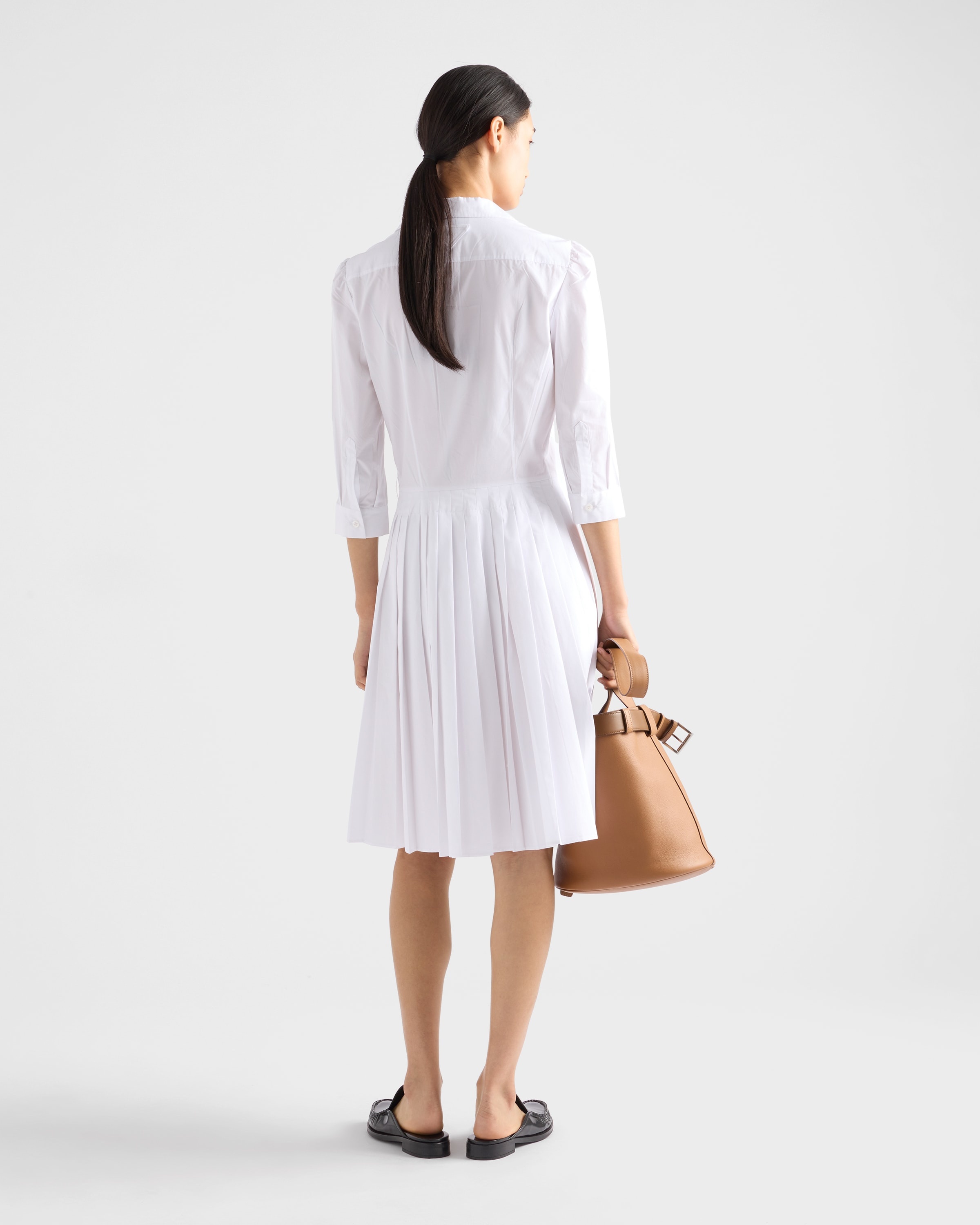 Pleated poplin shirt dress - 5