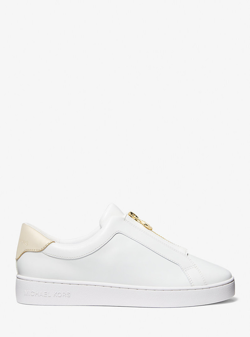 MICHAEL KORS Keaton Leather Zip-Up Sneaker outlook
