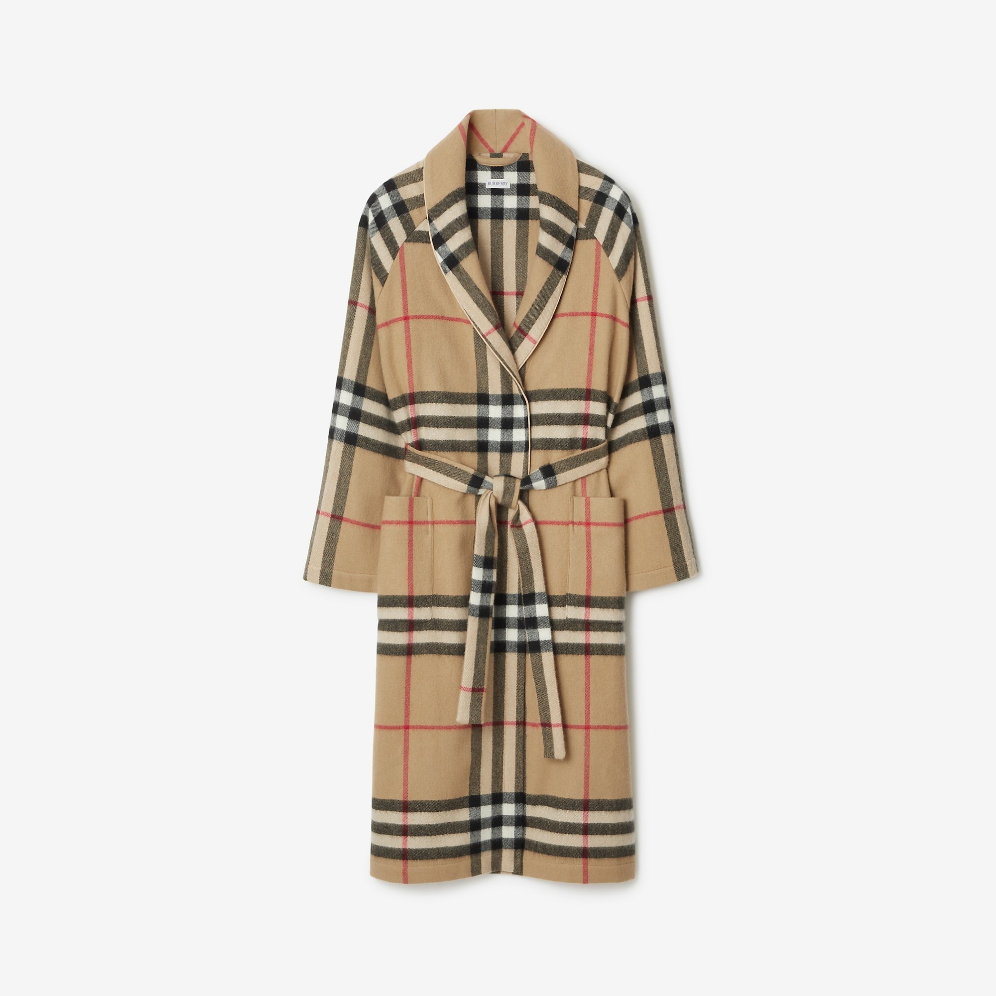 Check Cashmere Robe - 1