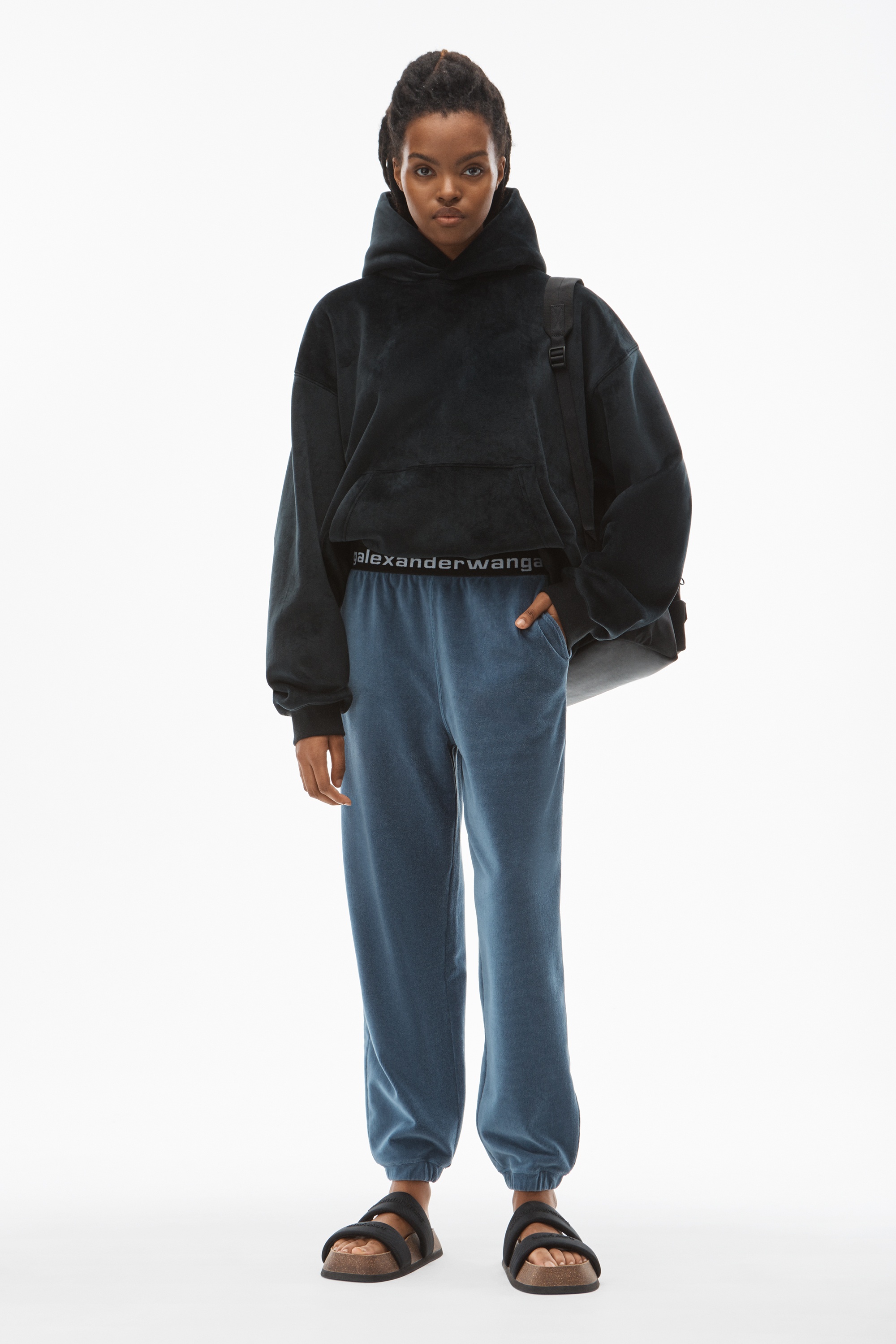 LOGO ELASTIC JOGGER IN STRETCH CORDUROY - 2