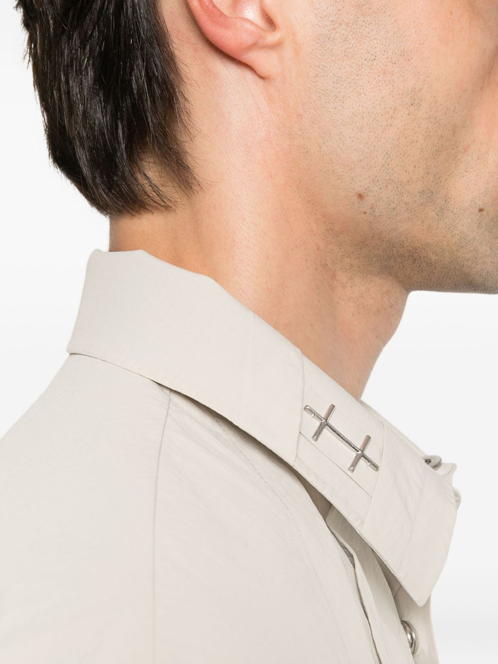 short-sleeve panelled shirt - 5