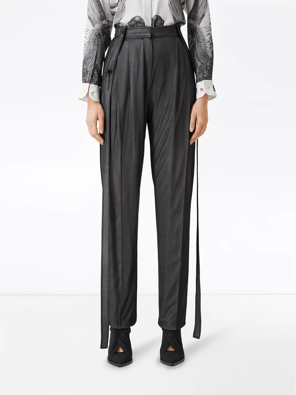 strap detail tailored trousers - 3