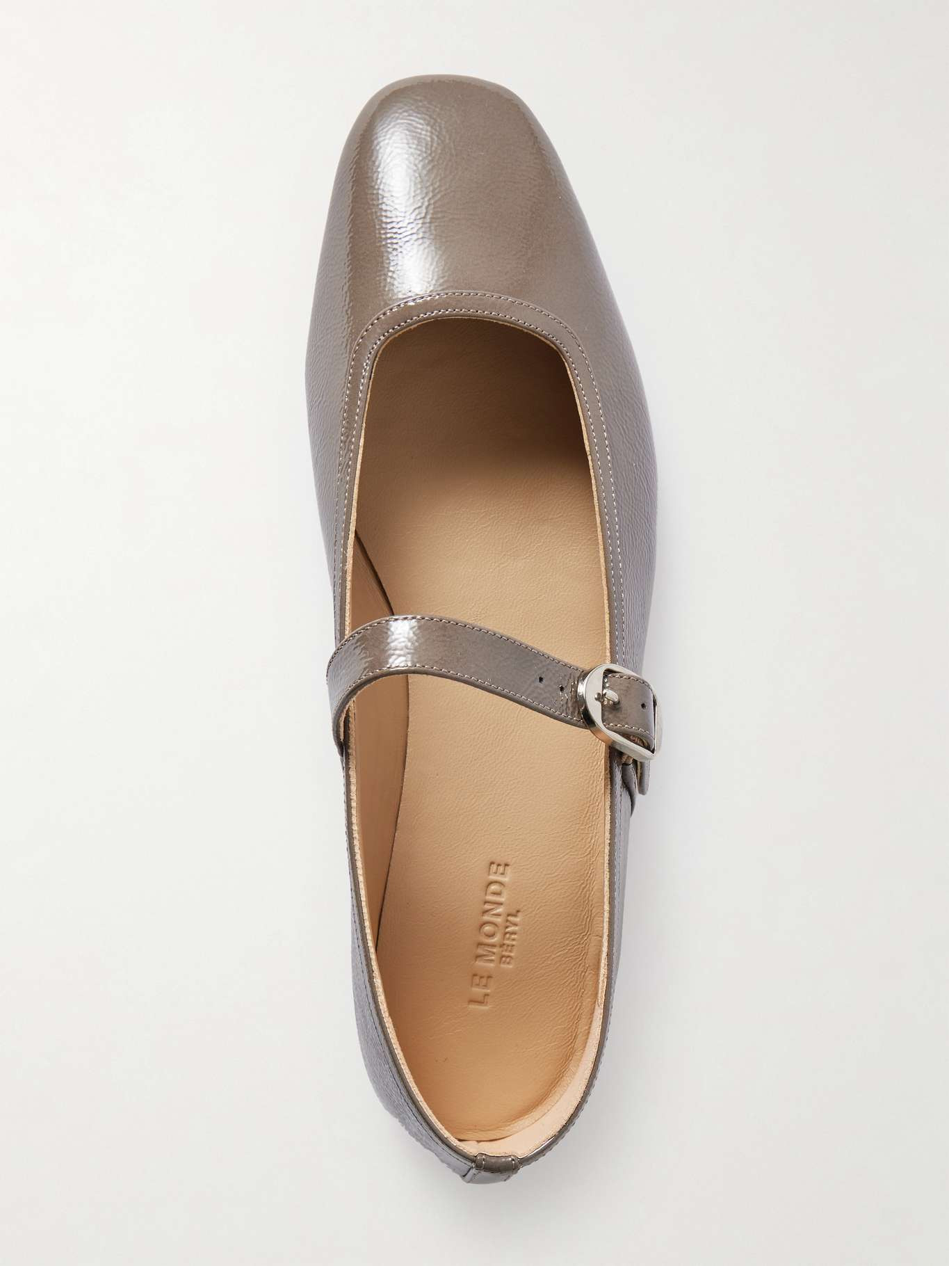 Patent-leather Mary Jane ballet flats - 5