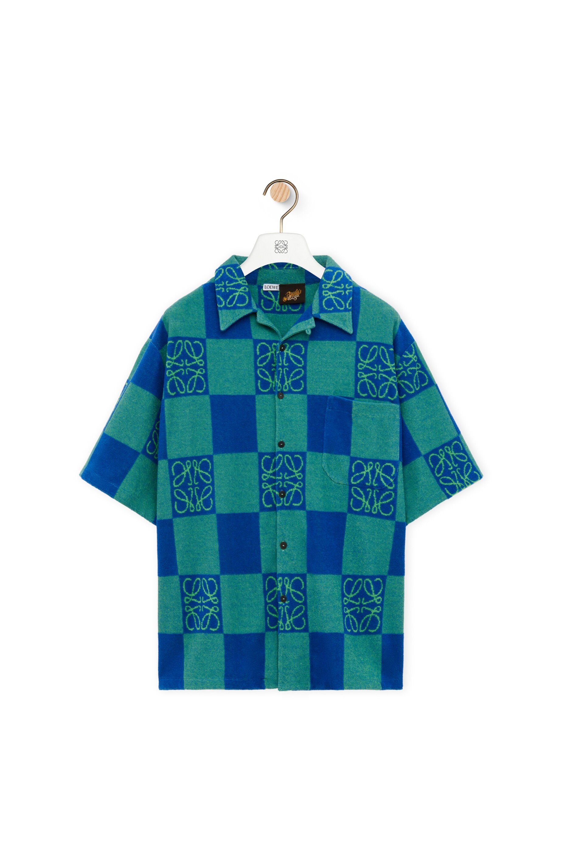 Short sleeve shirt in terry cotton jacquard - 1