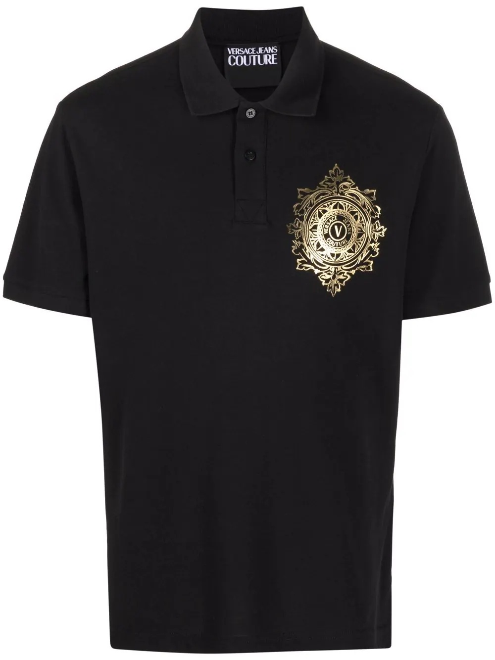 logo print polo shirt - 1