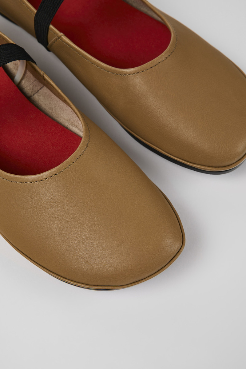 Brown Leather Mary Jane for Women 2