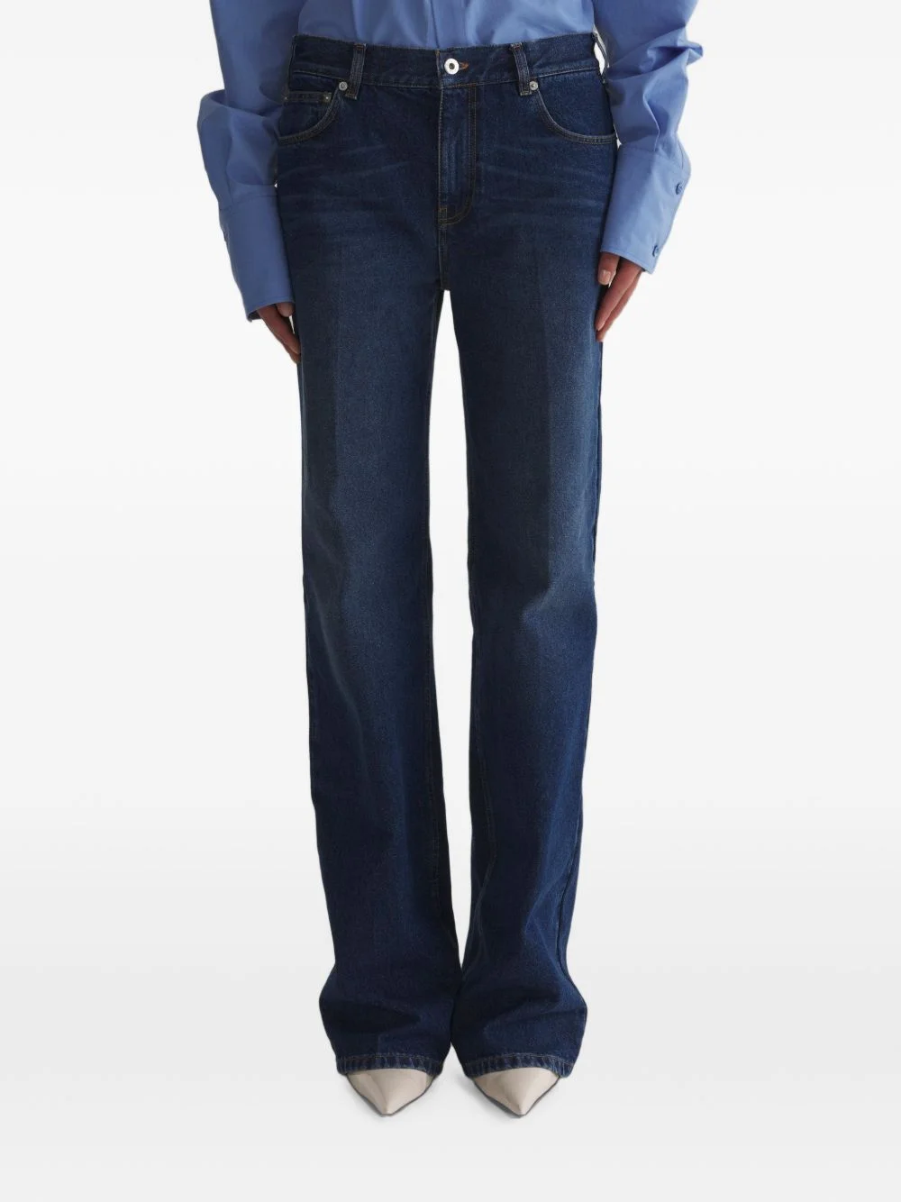low waist masculine denim pants - 1