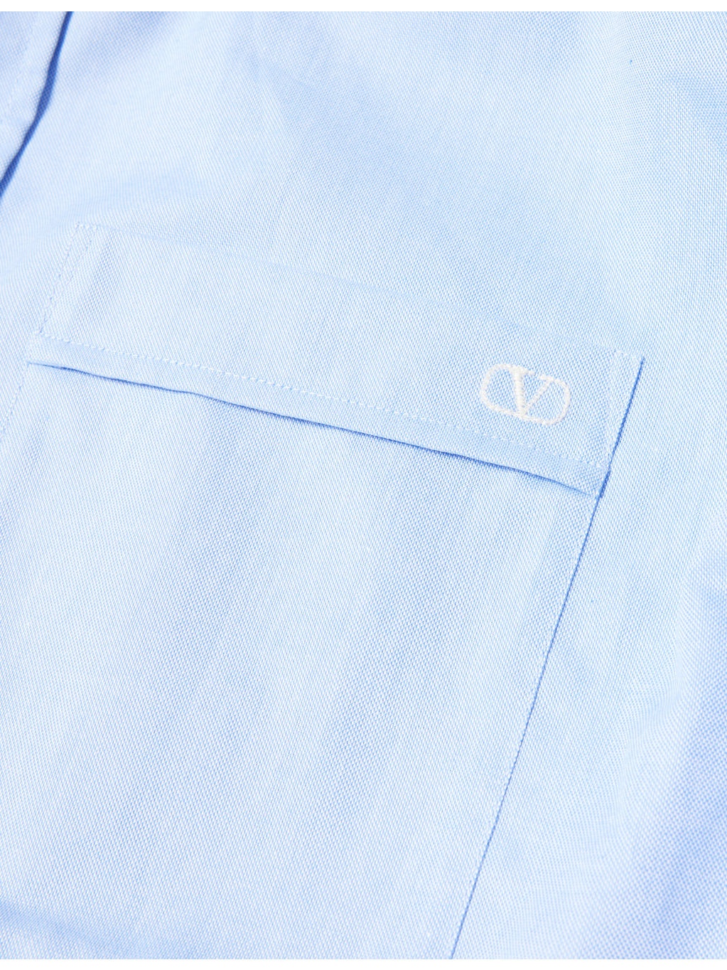 Brand-Embroidery Curved-Hem Cotton-Poplin Shirt - 6