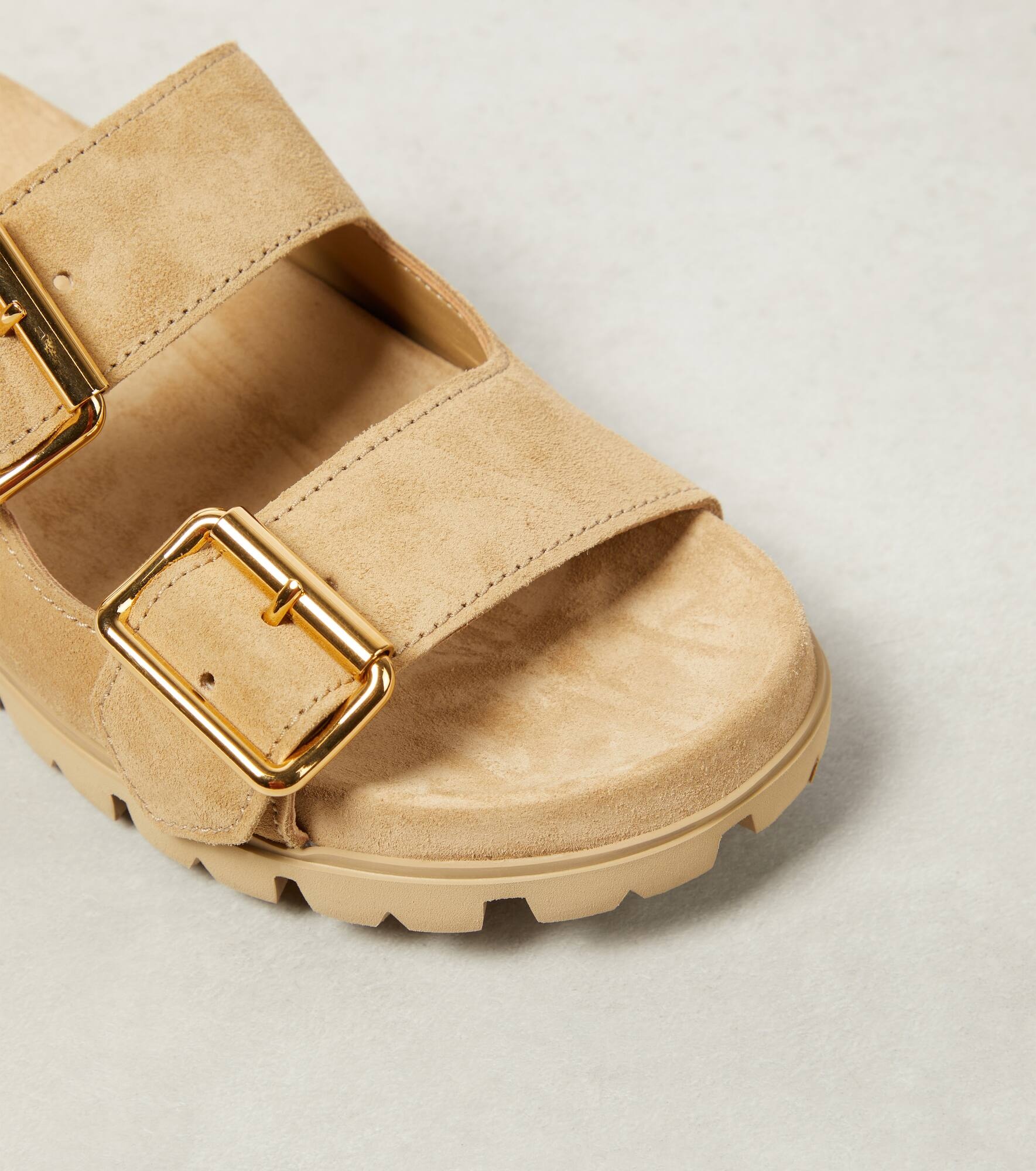 Logo suede sandals - 6