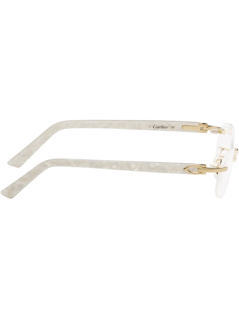 Cartier Gold Elongated C de Cartier Glasses outlook