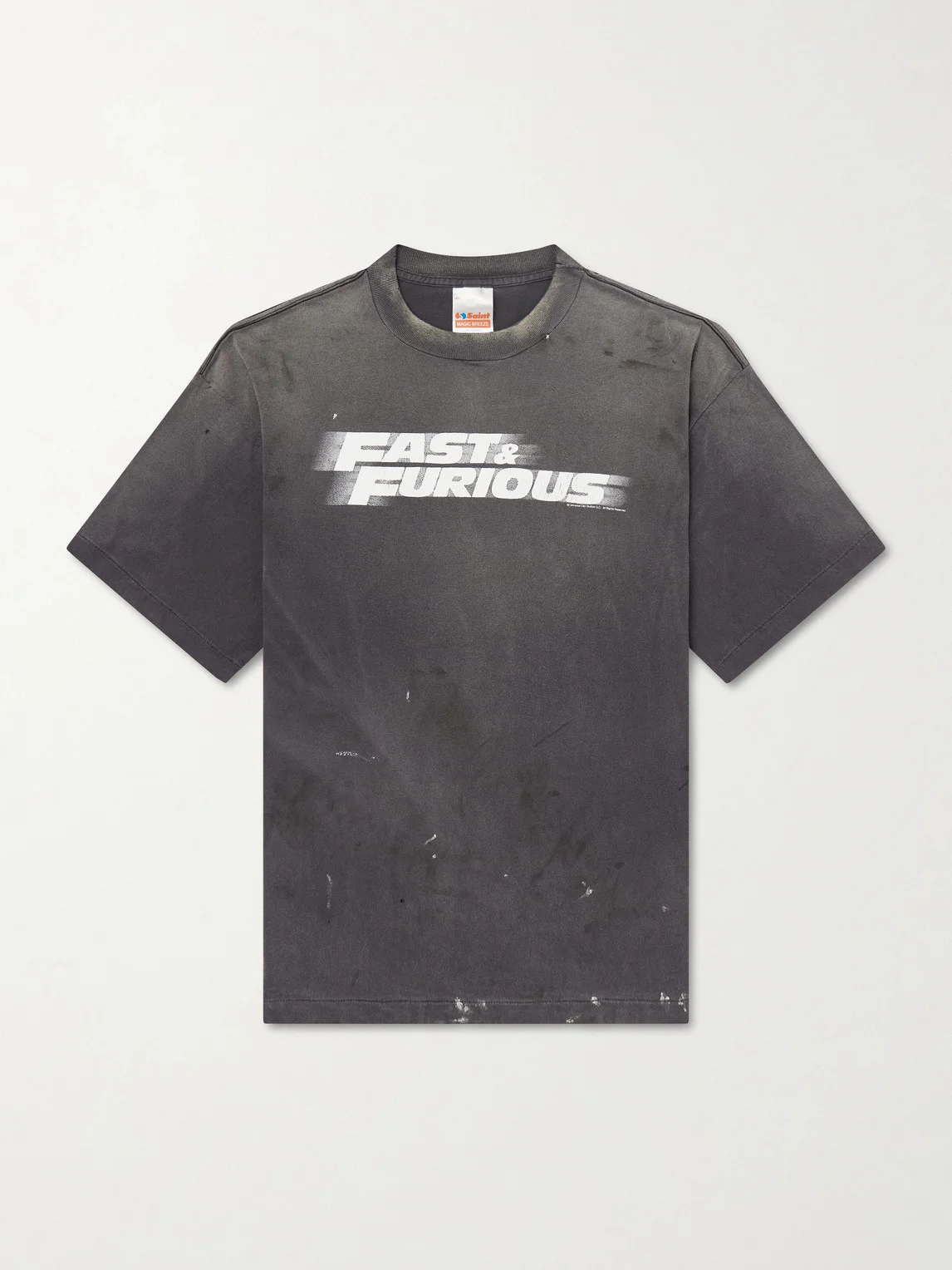 Fast & Furious Paint-Splattered Printed Cotton-Jersey T-Shirt - 1