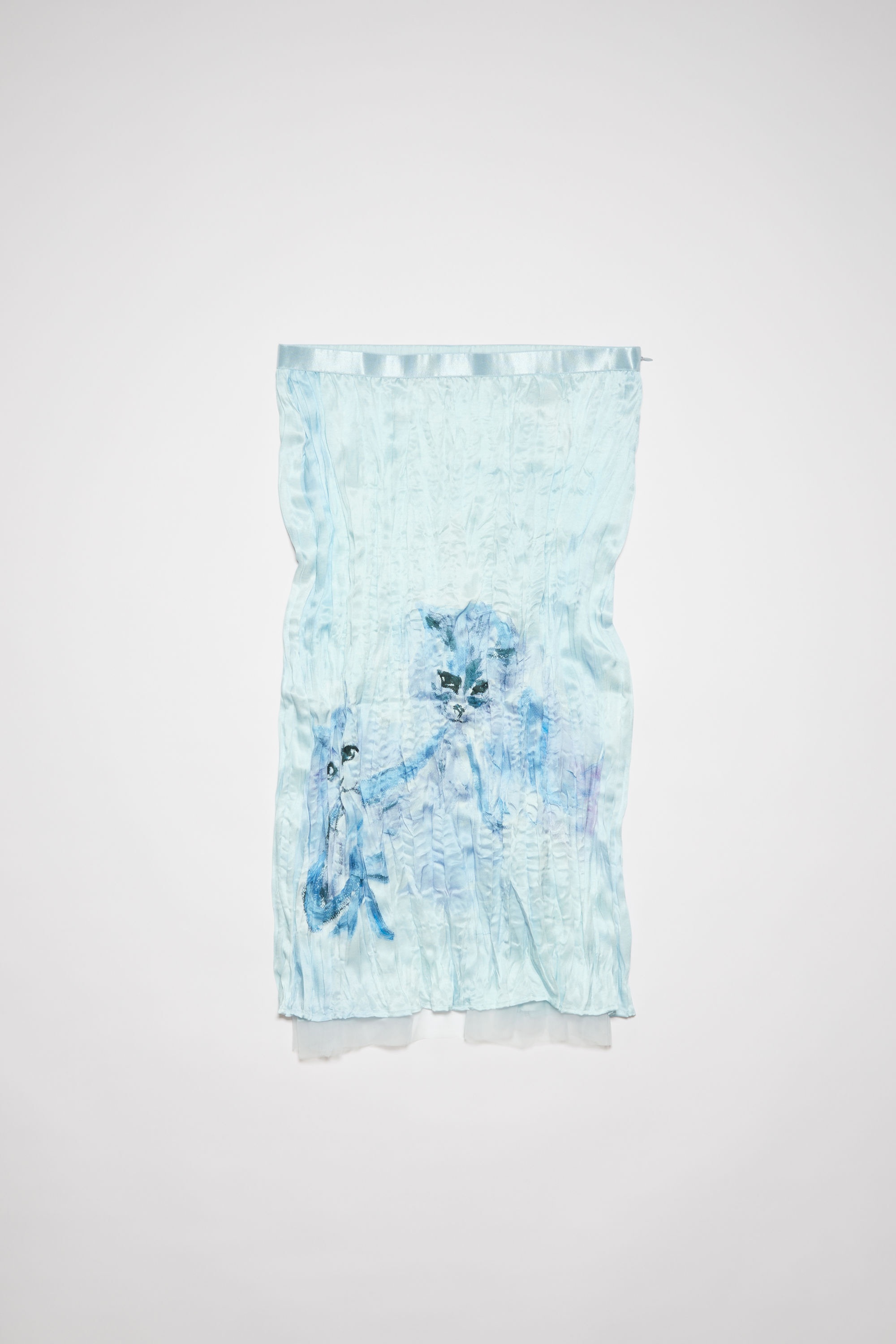 Printed skirt - Light blue - 1
