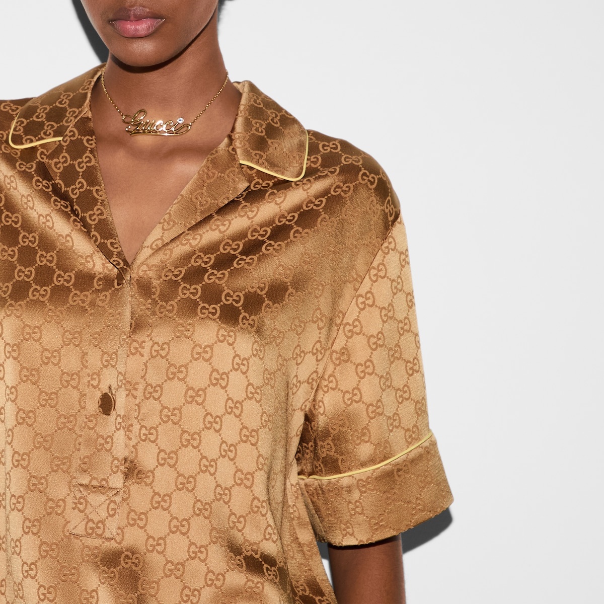 GG satin shirt - 5